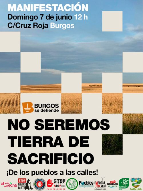 Manifestación burgos no será tierra de sacrificio