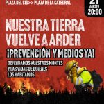 Manifestación nuestra tierra vuelve a arder